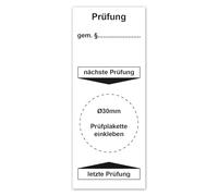LabelTec Plaques de base pour plaques de test testées conformément au § avec marque-place Dernier examen suivant autocollant 40 x 100 m Vinyle PVC imperméable Étiquettes de contrôle LTH015 (10, pour Ø
