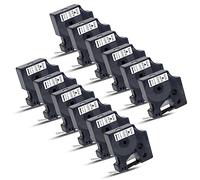 Labelwell 12x Ruban pour Étiqueteuse Compatible pour Dynmo D1 45013 S0720530 12mm x7m Noir sur Blanc, pour Dynmo LabelManager 160 280 210D 360D LM160 LM210D LM280 LM360D pour Dynmo Labelpoint 150 200