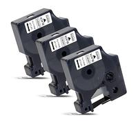 Labelwell 3x 6mm x 7m Compatible Ruban Remplacement pour Dynmo D1 43613 S0720780 Noir sur Blanc pour Dynmo LM LabelManager 160 280 260P 360D 500TS Dynmo LabelWriter 450 400 Duo, LabelPoint 100 150 200