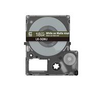 LabelWorks LK-5QWJ - Blanc sur kaki mat - rouleau (1,8 cm x 8 m) 1 cassette(s) boîte de suspension - cartouche de bande - pour LabelWorks LW-C410,