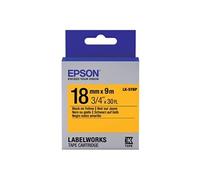 Epson LabelWorks LK-5YBP - Bande d'étiquettes - noir sur jaune - Rouleau (1,8 cm x 9 m) 1 rouleau(x) - pour LabelWorks LW-1000, LW-400, LW-600, LW-700, LW-900, LW-K400, LW-Z700, LW-Z900