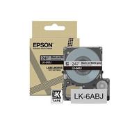 LabelWorks LK-6ABJ - Mat - noir sur gris mat - Rouleau (2,4 cm x 8 m) 1 cassette(s) boîte de suspension - ruban - pour LabelWorks LW-C610