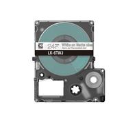 Epson Labelworks LK-6TWJ Cartouche d'étiquetage compatible avec Epson LabelWorks LW-C610 Transparent mat/Blanc 24mm