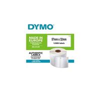 Dymo Étiquette 2093095 – Noir sur blanc – 12 pièces