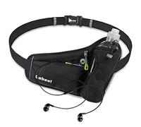 Labeol Ceinture d'hydratation pour Bouteille d'eau de Course avec Support pour Bouteille d'eau, Sac Banane réfléchissant réglable avec Porte-Bouteille, Compatible avec téléphone Ceinture de Course