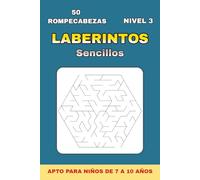 Laberintos Simples - Nivel 3: 50 laberintos hexagonales avanzados con soluciones | Libro de rompecabezas desafiantes para adolescentes y adultos | Tamaño 6 x 9 pulgadas, 100 páginas