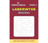 Laberintos Simples Nivel 4 para Niños 3-6 Años: 50 Laberintos Hexagonales Difíciles + 50 Soluciones | Libro 6×9 Pulgadas | Ideal para Regalos en Vacaciones, Festivos y Tiempo Libre