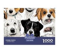 Labiche.666_Cute_Dogs_Illustration_White_Background_-Tile_-v__5d60b839-0533-40d5-8bd0-4dd7255ed7e9 Matériau Cartonné De Qualité Jeu De Puzzle Classique, Parfait pour Le Partage Familial Et Le Diver