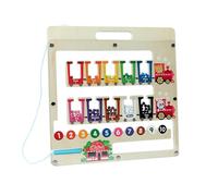 Labirinto Magnetico per Bambini- 30x30x1,5 cm Gioco per Le Abilità Motorie | Puzzle per Abbinamento Colori e Conteggio | Portable per Attività in silo, Viaggio, Aereo, Gite