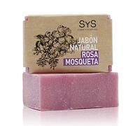 Labnatur Savon à la rose musquée 100 g pour améliorer les vergetures, les taches et les taches sur la peau, fabriqué à la main et végétalien, 100 % naturel, pour le visage et le corps.