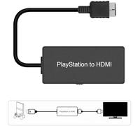 Laboen Convertisseur RCA vers HDMI, Adaptateur Composite vers HDMI 1080P, PAL/NTSC Compatible avec WII, WII U, PS one, PS2, PS3, STB, Xbox, VHS, VCR, Blue-Ray DVD