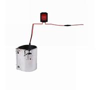 LABOIUF Réchauffeur de filtre Diesel universel réglable 120W 12V 24V for préchauffeur de filtre Diesel d'hiver de véhicule Diesel de camion de voiture Pièces et accessoires de chauffage(80x90 24V)