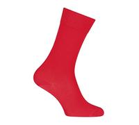 Labonal. Chaussette. jersey uni, Coton. Rouge Intense. 46/47 FABRIQUE EN FRANCE - HOMME. (1 paire)