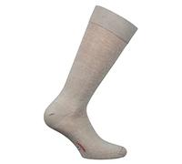 Labonal. Chaussette. unie, jersey lin, Lin Majoritaire. Beige Taupe. 40/41 FABRIQUE EN FRANCE - HOMME. (1 paire)