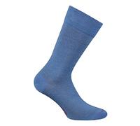Labonal. Chaussette. unie, jersey lin, Lin Majoritaire. Bleu. 44/45 FABRIQUE EN FRANCE - HOMME. (1 paire)