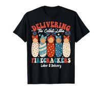 Labor and Delivery Nurse Patriotic 4th of July American Flag T-Shirt