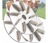 Labor-Saving Pig Hair Remover Scraper Disc - Stainless Steel 9 Gears Pig Hair Removal Tool for Family Workshop Hen Sheep Cattle Pigs Butcher (Nine Teeth*3)