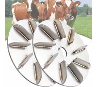 Labor-Saving Pig Hair Remover Scraper Disc - Stainless Steel 9 Gears Pig Hair Removal Tool for Family Workshop Hen Sheep Cattle Pigs Butcher (Nine Teeth*2)