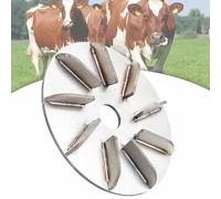 Labor-Saving Pig Hair Remover Scraper Disc - Stainless Steel 9 Gears Pig Hair Removal Tool for Family Workshop Hen Sheep Cattle Pigs Butcher (Nine Teeth*1)