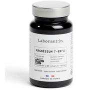 Laborantin - Magnésium 7-en-1 - Haute Assimilation - Vitamines B6 et B9 | Cure quotidienne adultes, soutient stress, fatigue, muscles et mémoire, absorption optimale, fabriqué en France à Angers