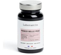 Laborantin - Probio Belle Peau - Pétales de Rose & 8 Souches - Peau Nette | Gélules vegan enrichies en vitamine C, E et zinc, pour réguler la flore cutanée, réduire les rougeurs et affiner la peau