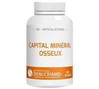 Laboratoire Beauchamp - Complément alimentaire CAPITAL MINERAL OSSEUX - 60 gélules - A base de calcium, phosphore, vitamine C - Maintient le capital osseux - Développé en France