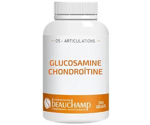 Laboratoire Beauchamp - Complément alimentaire GLUCOSAMINE CHONDROÏTINE - 180 gélules - 2 constituants essentiels des cartilages des articulations - Développé en France