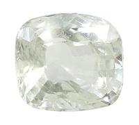 Laboratoire certifié non chauffé non traité 3,00 carats - Saphir blanc naturel - Pierre de naissance Pukhraj sécurisée - Pierre précieuse en vrac pour homme et femme - Certifiée B0C6M48C-01