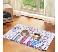 Laboratoire de Chimie Scientifique,Tapis d'alimentation pour Animaux de Compagnie, Sets de Table en Cuir PU pour Chats et Chiens,30x45cm
