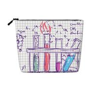 Laboratoire de Chimie Scientifique,Trousse de Toilette de Voyage Portable, Imitation Lin, en Lin.