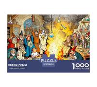 Laboratoire des alchimistes européens médiévaux Puzzle en Bois Imperméable DIY Puzzles De 1000 Pièces pour Adultes Cadeaux Défi Et Casse-tête Jeux Éducatifs