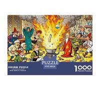 Laboratoire des alchimistes européens médiévaux Puzzle en Bois Imperméable DIY Puzzles De 1000 Pièces pour Adultes Cadeaux Défi Et Casse-tête Jeux De Stimulants