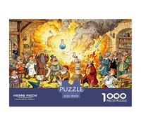Laboratoire des alchimistes européens médiévaux Puzzle en Bois Imperméable DIY Puzzles De 1000 Pièces pour Adultes Cadeaux Impossible Jeux Éducatifs