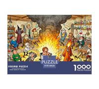 Laboratoire des alchimistes européens médiévaux Puzzle en Bois Imperméable DIY Puzzles De 1000 Pièces pour Adultes Cadeaux Défi Et Casse-tête Jeux Éducatifs