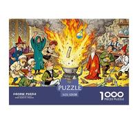 Laboratoire des alchimistes européens médiévaux Puzzle en Bois Imperméable DIY Puzzles De 1000 Pièces pour Adultes Cadeaux Défi Et Casse-tête De Décoration pour La Maison
