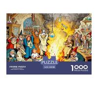 Laboratoire des alchimistes européens médiévaux Puzzle en Bois Imperméable Puzzles De 1000 Pièces pour Adultes Cadeaux Impossible Jeux De Stimulants