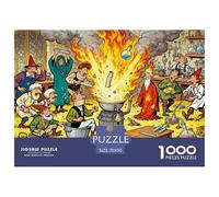 Laboratoire des alchimistes européens médiévaux Puzzle en Bois Imperméable Puzzles De 1000 Pièces pour Adultes Impossible Jeux De Stimulants