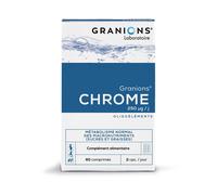 Laboratoire des GRANIONS - Complément alimentaire Chrome 250 µg - Coupe-faim - 60 comprimés