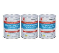 Laboratoire des GRANIONS® Décontractant Musculaire - Collagène Marin Poudre Saveur Citron Pour La Préparation D'Une Solution 3x300 g