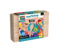 Lisciani – Boîte de travail en bois Montessori – 50 activités sensorielles – 3-6 ans