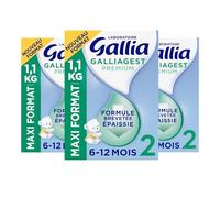 Laboratoire Gallia - Galliagest Premium 2ème Âge - Lait en Poudre pour Bébe - Enrichi en Fibres, Vitamines A, C, D & Oméga 3 - Pour Bébe de 6 Mois à 12 Mois - Maxi Format 1,1kg (Lot de 3)