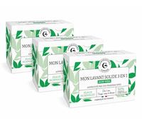 Laboratoire Giphar Lot de 3 Savons Solides 3 en 1 Aloe Vera 65g - Visage Corps Cheveux - Peaux Normales - 92% Origine Naturelle - Fabriqué en France - Format Économique