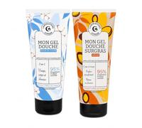 Laboratoire Giphar Mon Gel Douche - Lot de 2 Parfums Panachés-Fleur de Coton & Argan- Gel Douche Corps et Visage - 95% Minimum d’Ingrédients d’Origine Naturelle - Tous Types de Peaux