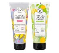 Laboratoire Giphar Mon Gel Douche - Lot de 2 Parfums Panachés-Monoï & Verveine Citron- Gel Douche Corps et Visage - 95% Minimum d’Ingrédients d’Origine Naturelle - Tous Types de Peaux