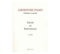 Laboratoire Italien N° 5-2004 - Droit Et Littérature