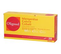 Laboratoire Labcatal Manganèse-Cuivre-Cobalt Oligosol Ampoule(S) Buvable(S) 28 pc(s)