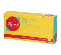 Laboratoire Labcatal Oligosol Manganèse-Cuivre Ampoule(S) Buvable(S) 28x2 ml