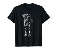 Laboratoire Minimaliste de Portraits de Labrador Retriever T-Shirt