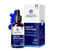 Laboratoire Moavita - Bleu de Méthylène 1% - Solution Pure 100ml | Ultra Haute Pureté USP ≥99% | Fabriqué et Testé en Allemagne | Flacon Verre Ambré avec Pipette