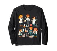 Laboratoire Scientifique Dessin Animé Éducation STEM Manche Longue